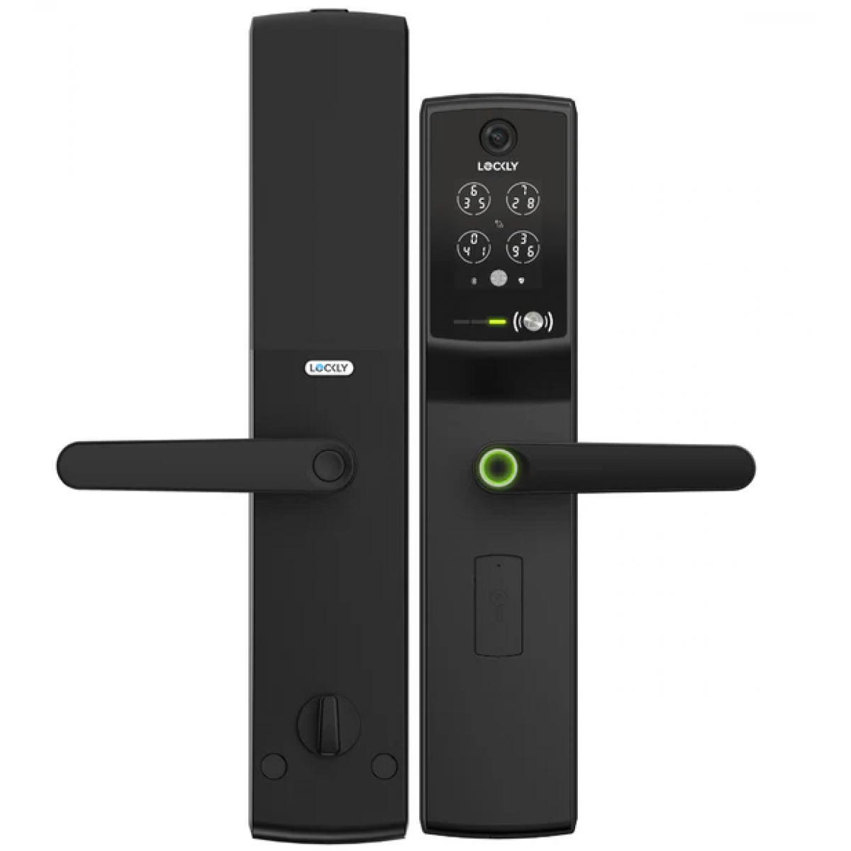 LOCKLY PGD898DBF-MB Vision Lux+ 智能視像門鎖：PIN Genie®、3D指紋、高清顯示屏、App遙控